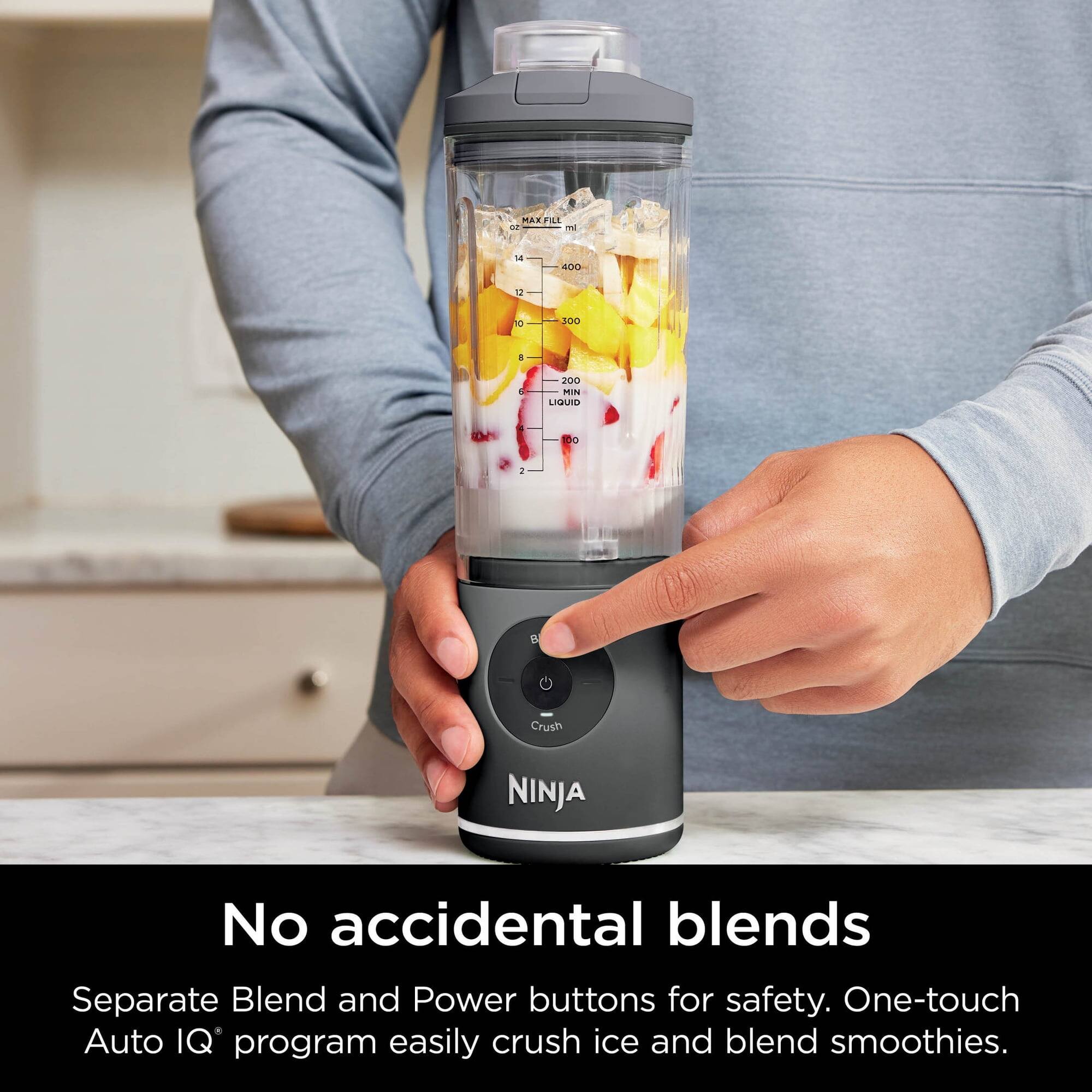 No accidental blends  
Separate Blend and Power buttons for safety. One-touch Auto IQ® program easily crush ice and blend smoothies.