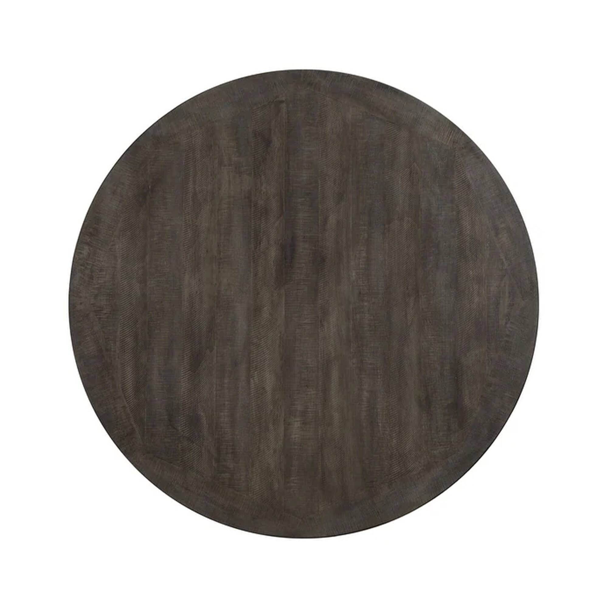 Alt View 3. Manhattan Lane - Eya 5pc Dining Table and Chair Set, Distressed White Wood, Gray Fabric - White, Gray.