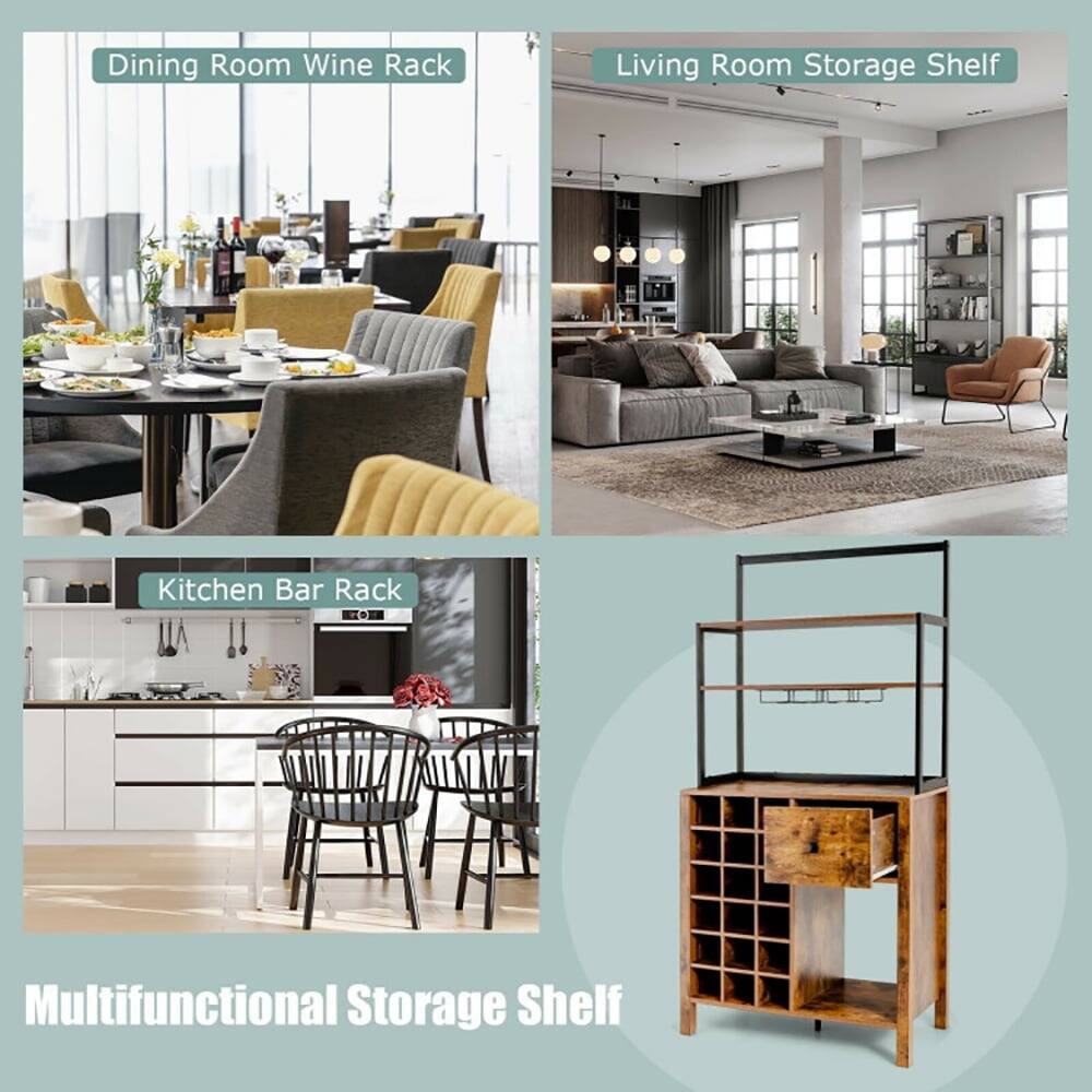 Dining Room Wine Rack  
Living Room Storage Shelf  
Kitchen Bar Rack  
Multifunctional Storage Shelf