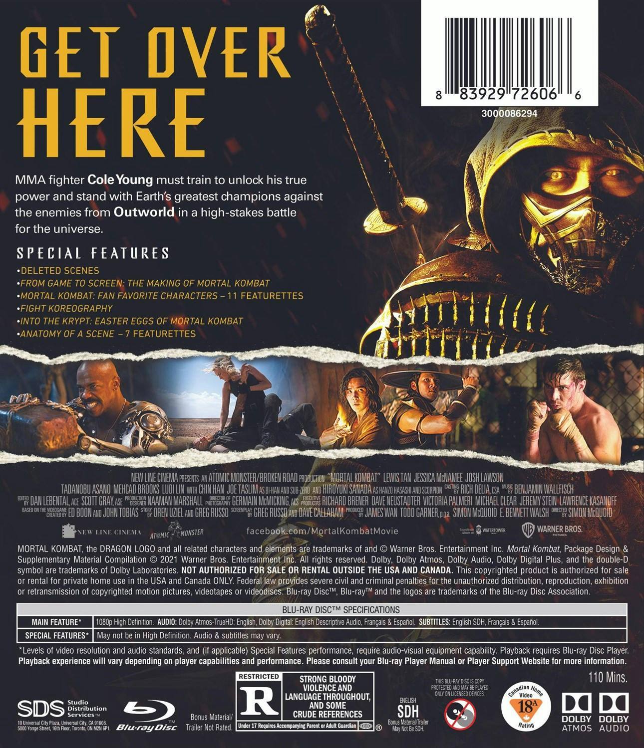 Back. Mortal Kombat [Blu-ray].