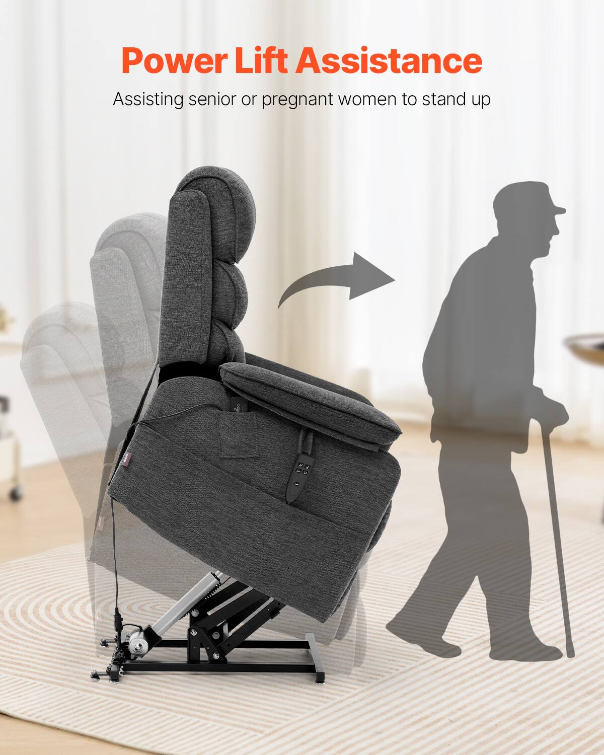 Power Lift Assistance  
Assisting senior or pregnant women to stand up