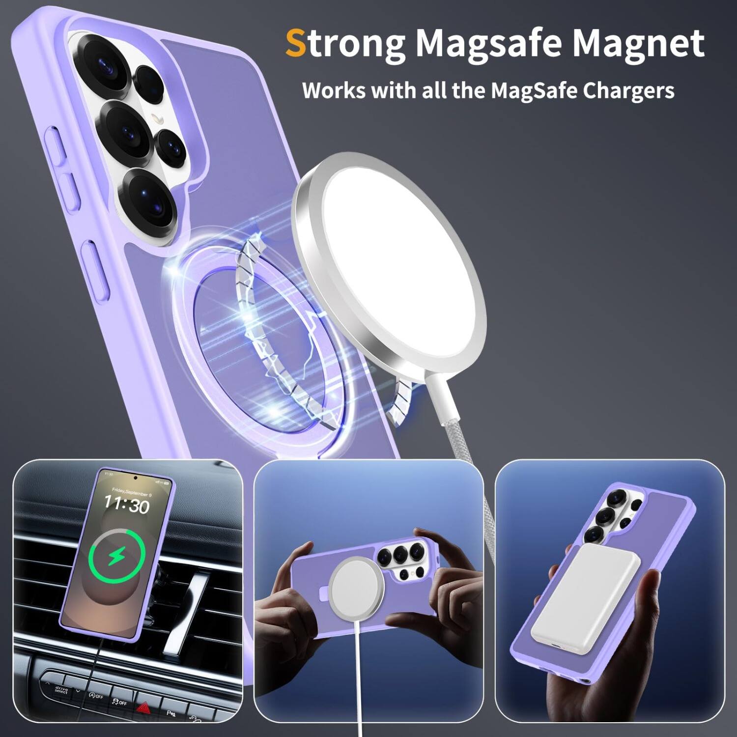 Strong MagSafe Magnet  
Works with all the MagSafe Chargers