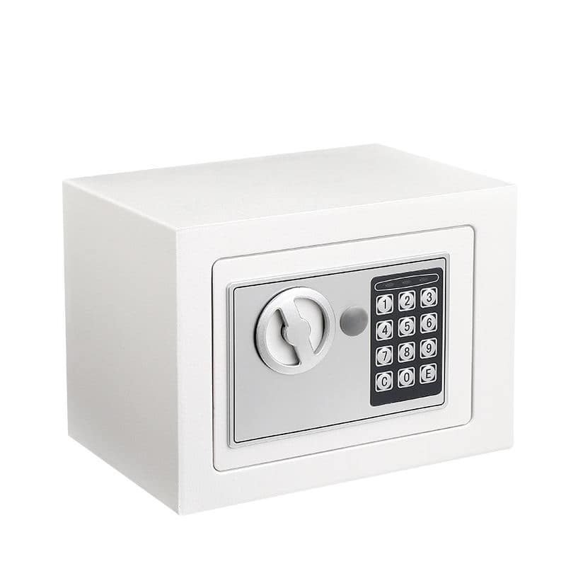 Cluzine - Mini Electronic Safe Box, Digital Keypad, Solid Steel Security Safe for Home Office Cash Jewelry