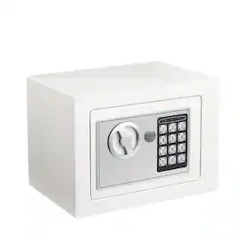 Cluzine - Mini Electronic Safe Box, Digital Keypad, Solid Steel Security Safe for Home Office Cash Jewelry