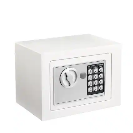 Front. Cluzine - Mini Electronic Safe Box, Digital Keypad, Solid Steel Security Safe for Home Office Cash Jewelry.