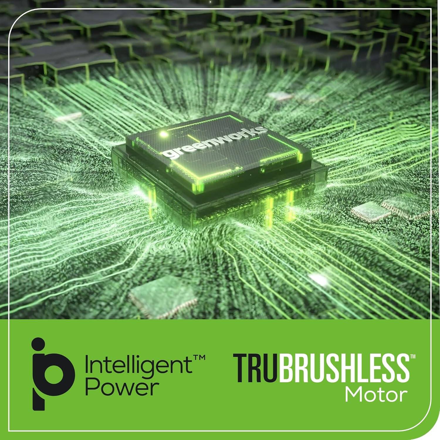 greenworks™ Intelligent™ TRUBRUSHLESS™ Motor