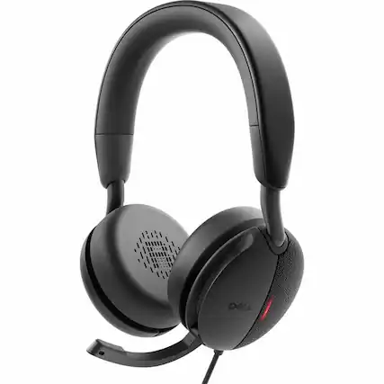 Front. Dell - Dell Pro Wired ANC Headset WH5024 - Wired - Red.