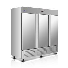 Boyel Living - Commercial Upright Freezer 72 Cu.ft 2 Door 80.71-in L x 29.13-in W x 82.91-in H ETL Approved - Silver