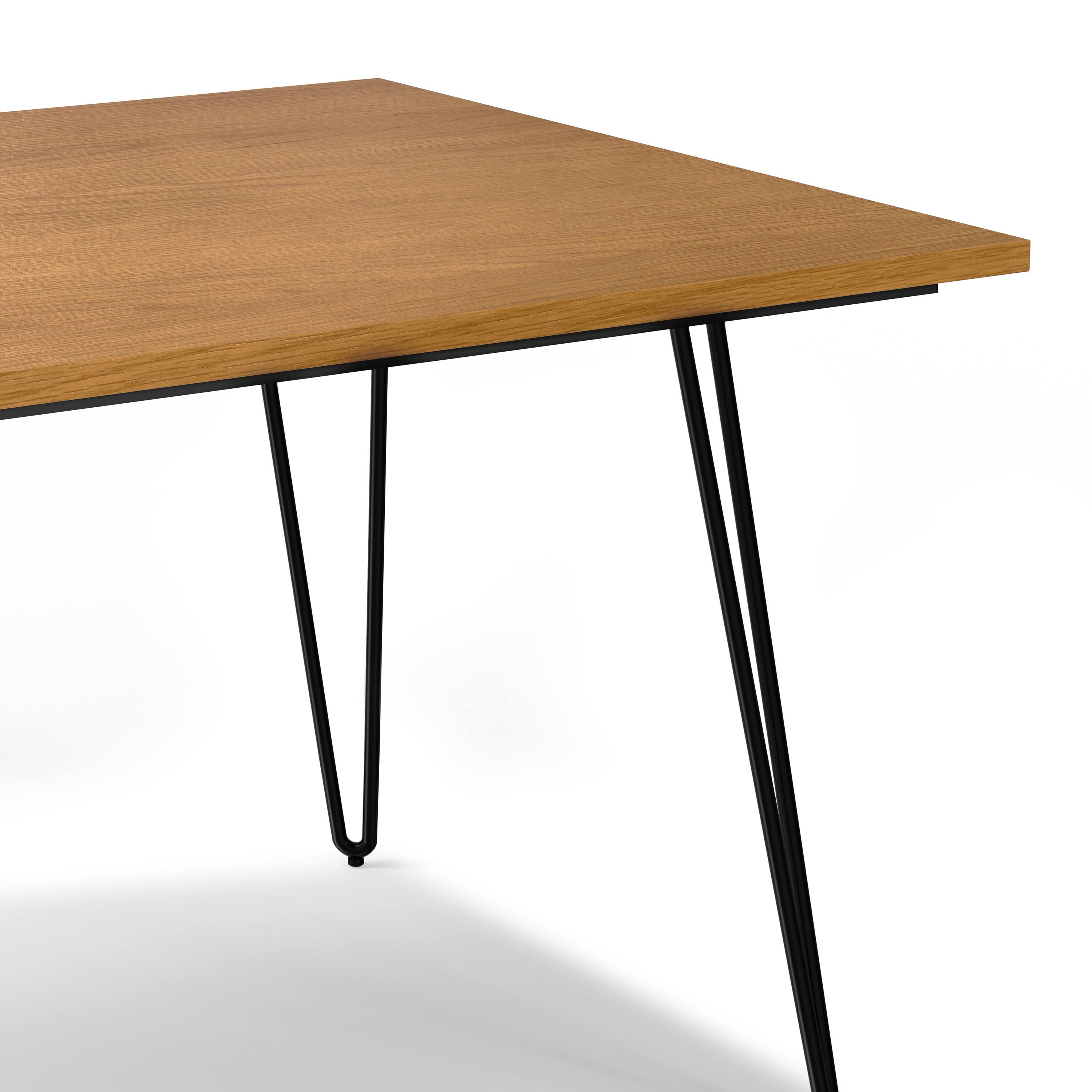 Alt View 6. Simpli Home - Hunter 66 inch x 40 inch Rectangle Industrial Dining Table in Oak - Oak.