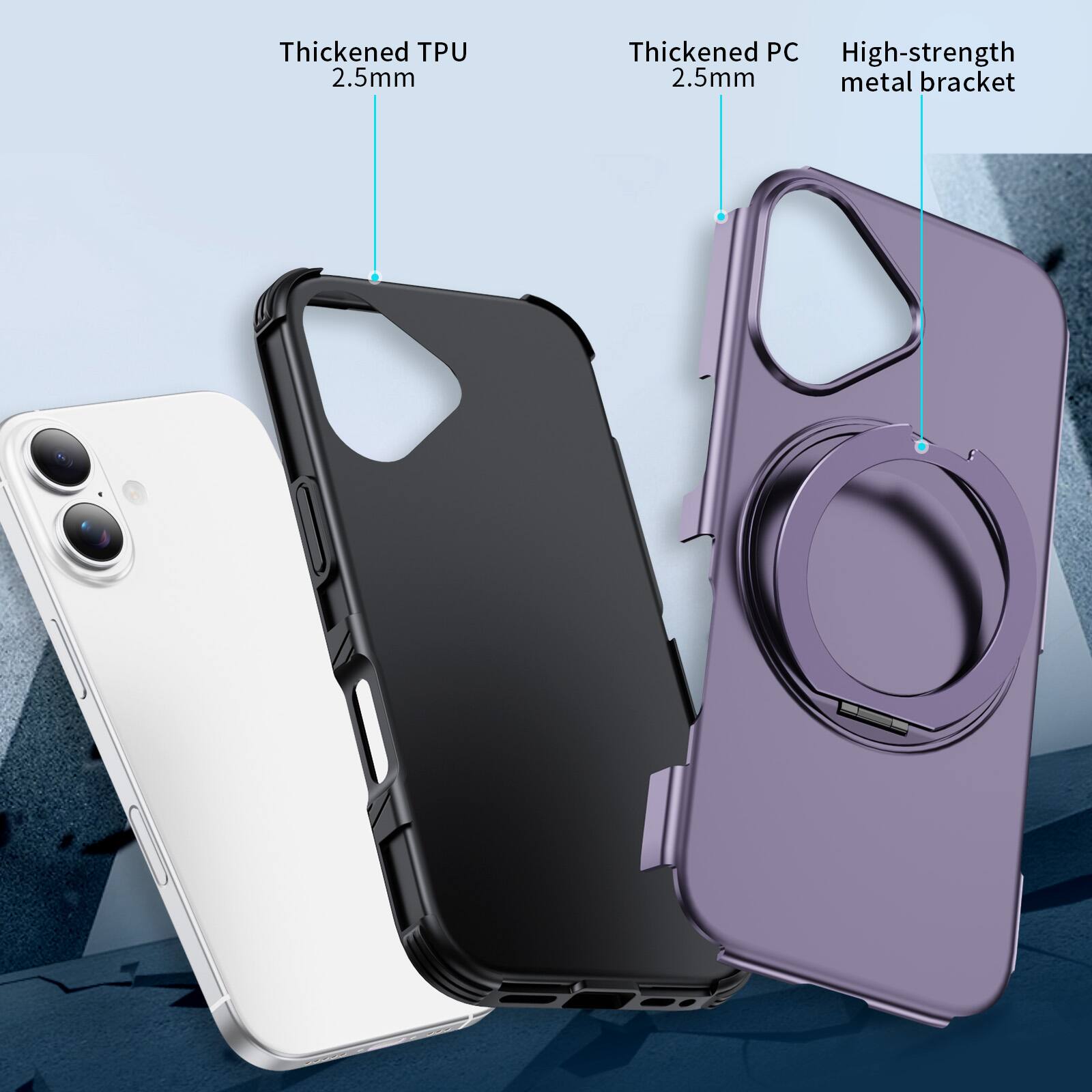 UUCOVER Magnetic Case for iPhone 17,Shockproof TPU+PC Case Rind Holder ...