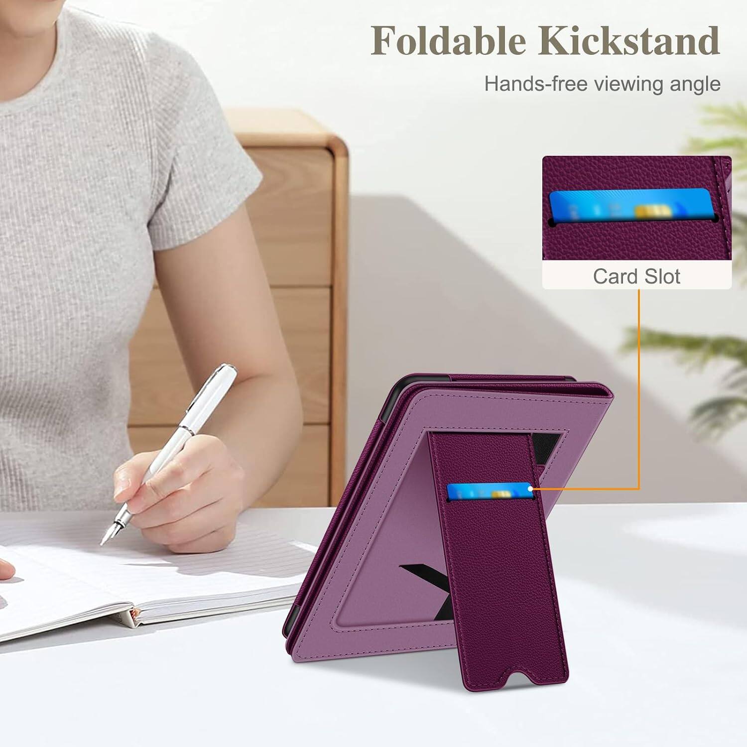 Foldable Kickstand  
Hands-free viewing angle  
Card Slot