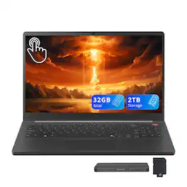 LG - Upgraded - gram Book 15.6" FHD Touch Laptop,Intel Ultra 7 255U,32GB RAM,1TB SSD+1TB Dock Station,Numeric keypad,Win 11 - Black
