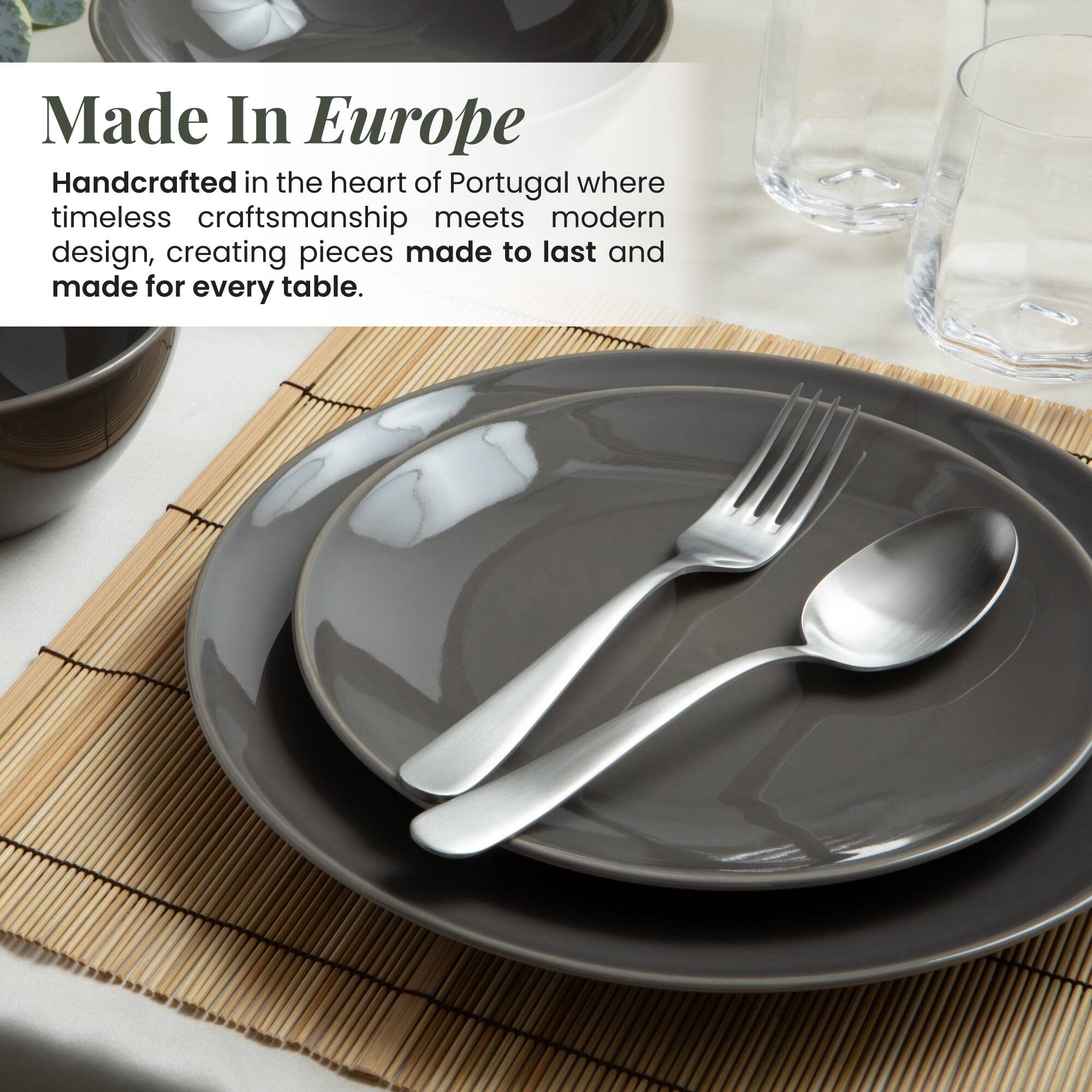 Made In Europe

Handcrafted in the heart of Portugal where timeless craftsmanship meets modern design, creating pieces made to last and made for every table.