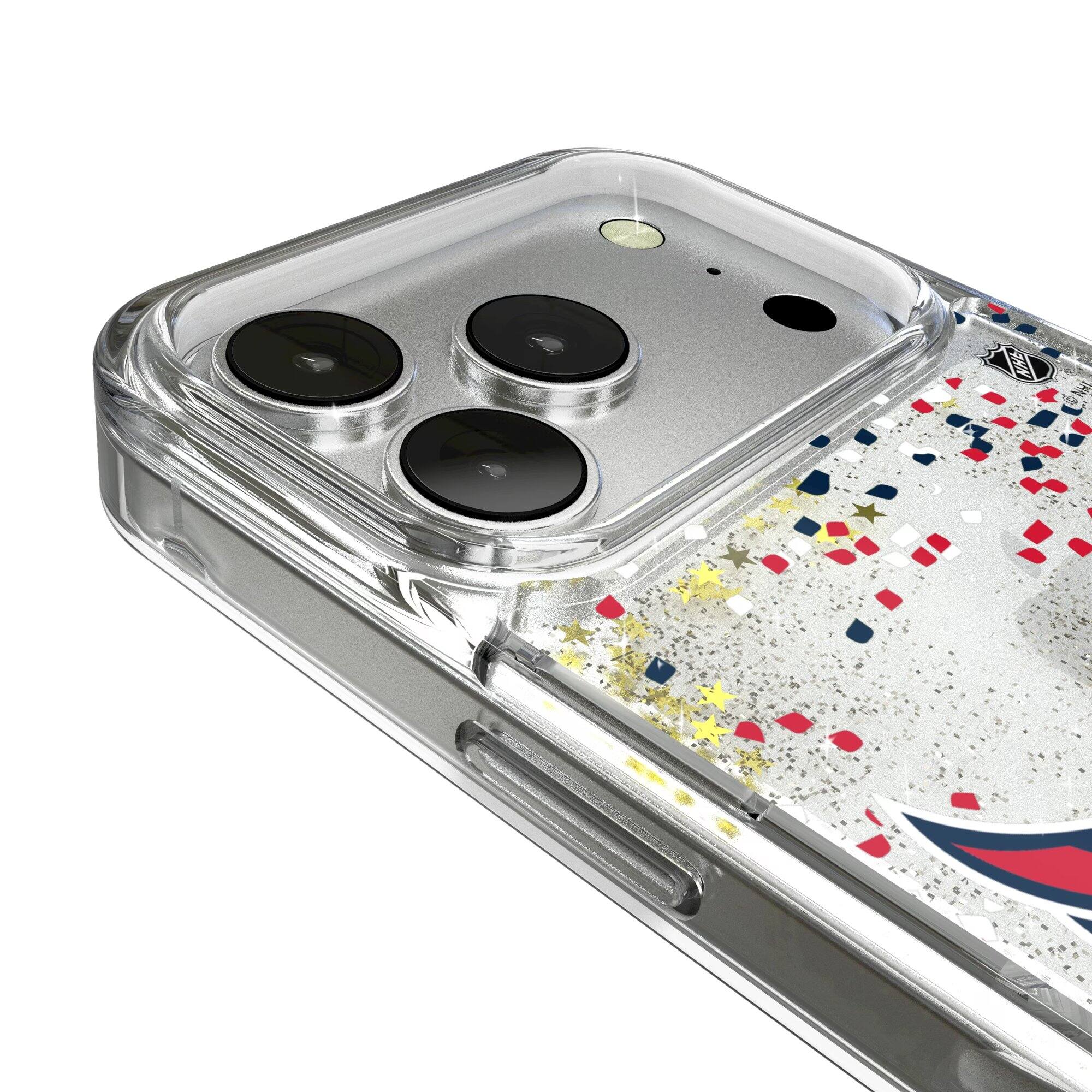 Alt View 2. Keyscaper - Washington Capitals iPhone Confetti Glitter Case - 16 Pro - Multicolor.
