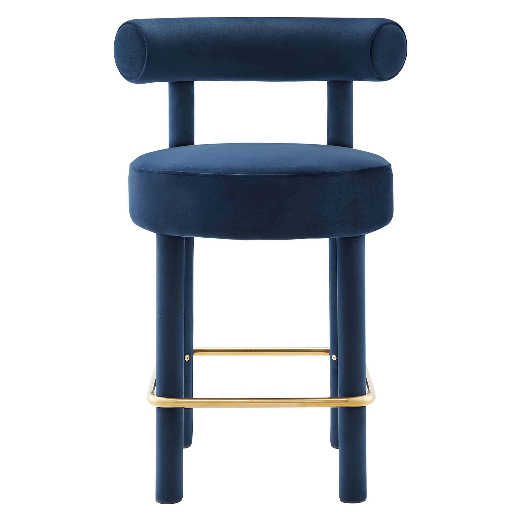 Alt View 2. Modway - Toulouse Performance Velvet Counter Stool by Modway - Yellow.