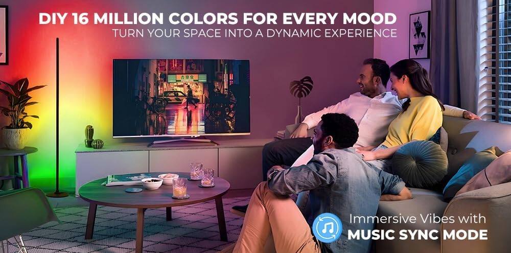 DIY 16 MILLION COLORS FOR EVERY MOOD  
TURN YOUR SPACE INTO A DYNAMIC EXPERIENCE  

Immersive Vibes with MUSIC SYNC MODE