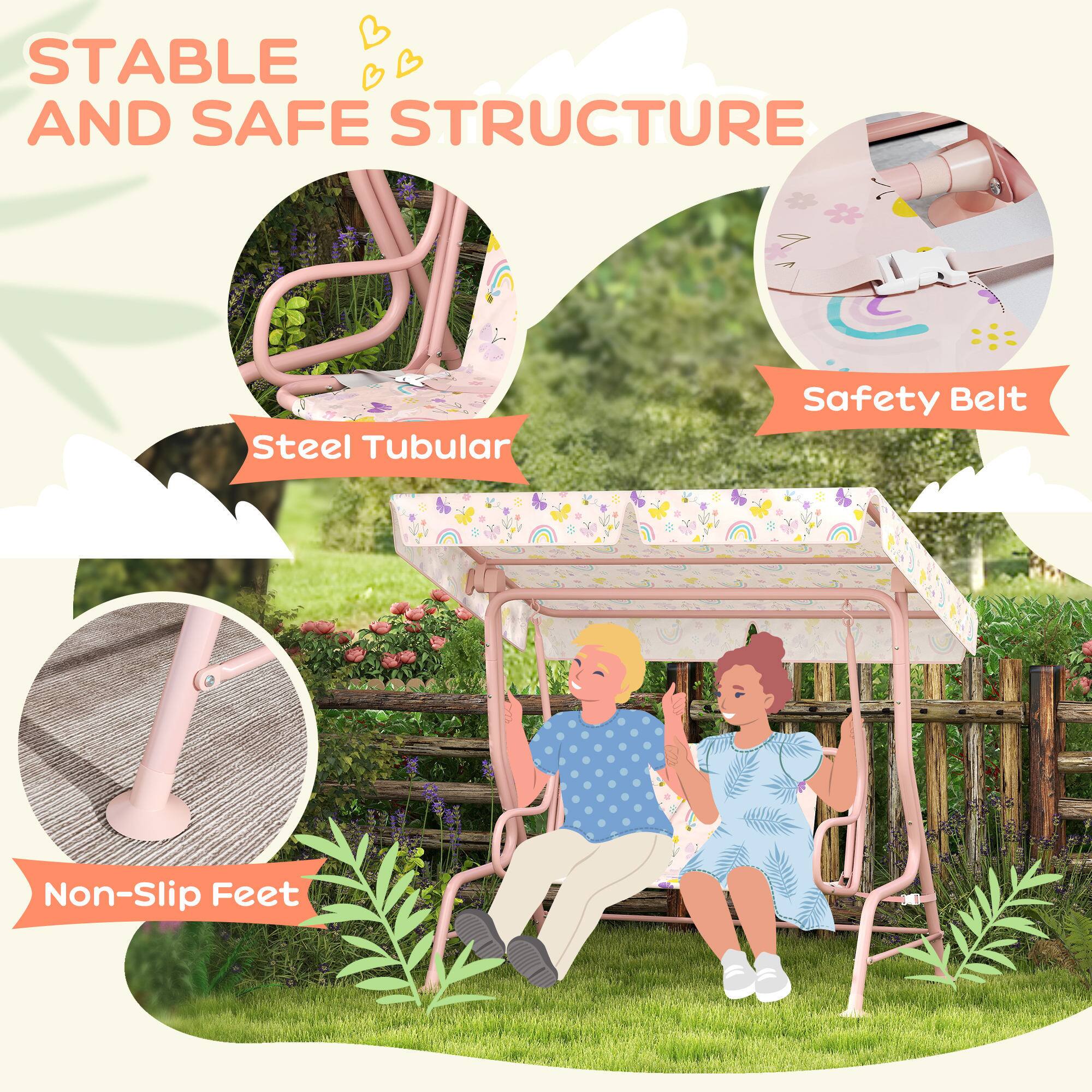 STABLE AND SAFE STRUCTURE

- Steel Tubular
- Safety Belt
- Non-Slip Feet