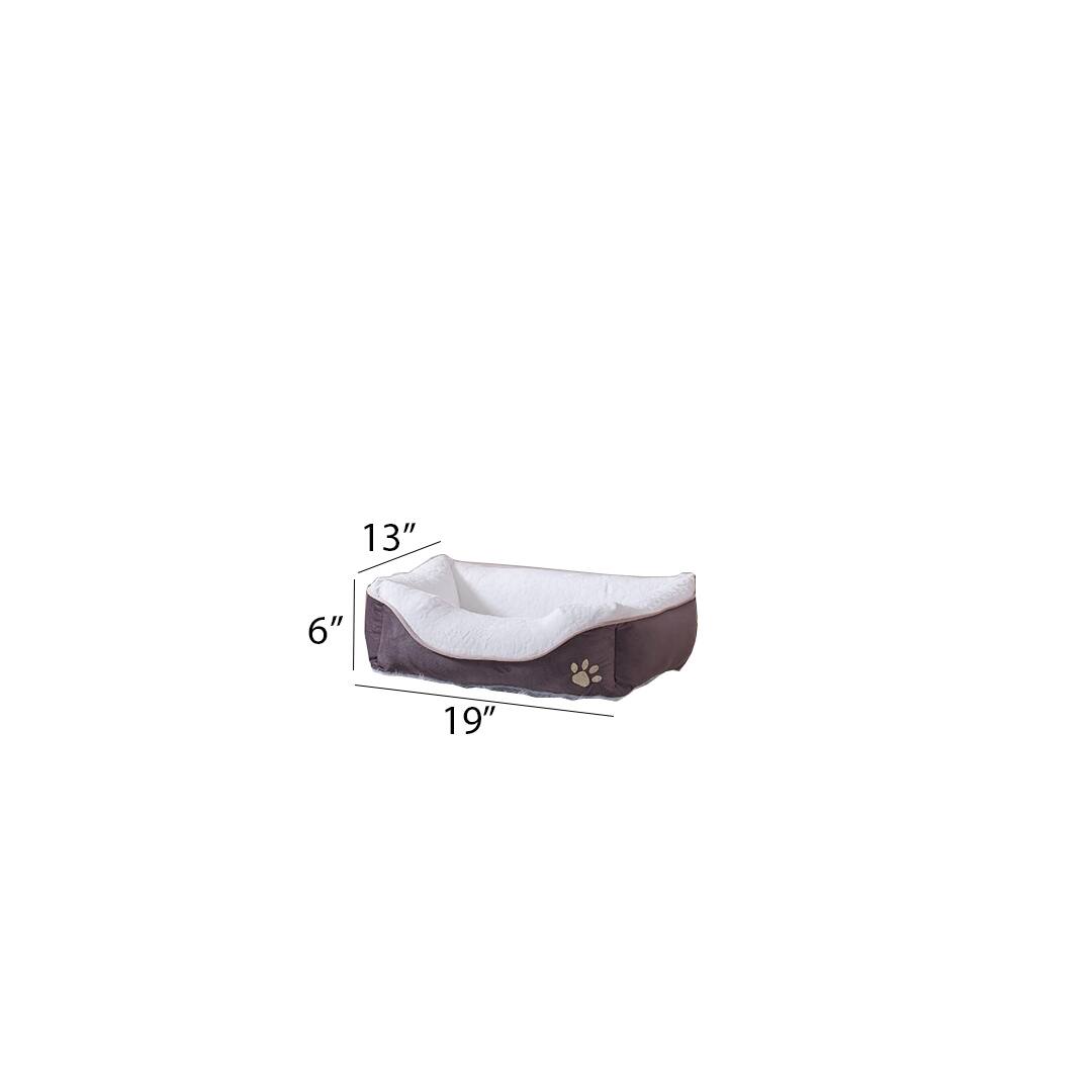 Alt View 1. TinyHomie - Lina Anthracite Pet Bed Small 19x13 - brown.