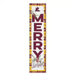 Jardine - CMU Mavericks 12'' x 48'' Outdoor Merry Christmas Leaner - White