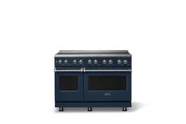 Viking - 48 in. Wide 6 Elements Pro 5 Series 7.3 Cu. Ft. Freestanding 6 Element Induction Convection Range - Slate Blue