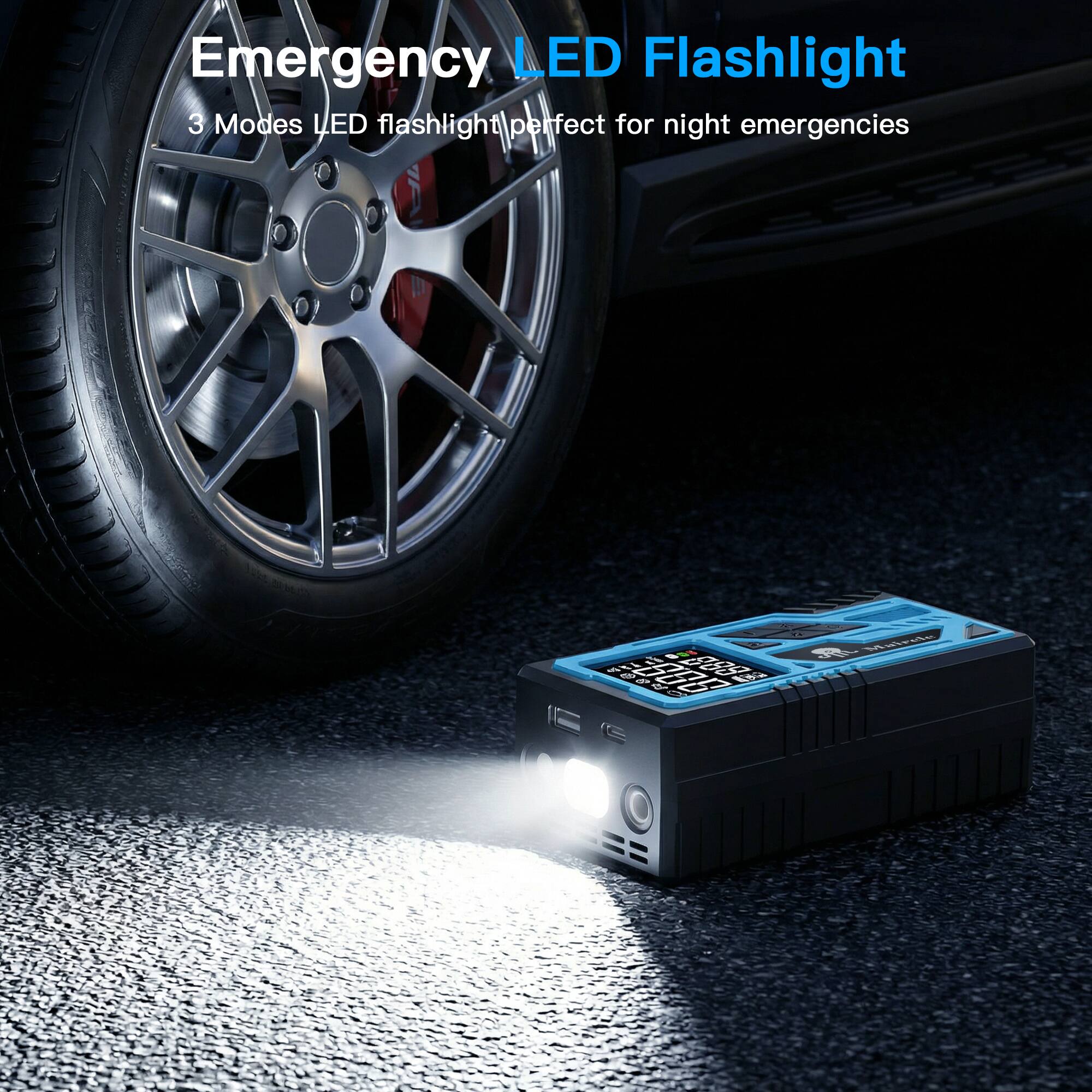 Emergency LED Flashlight  
3 Modes LED flashlight perfect for night emergencies