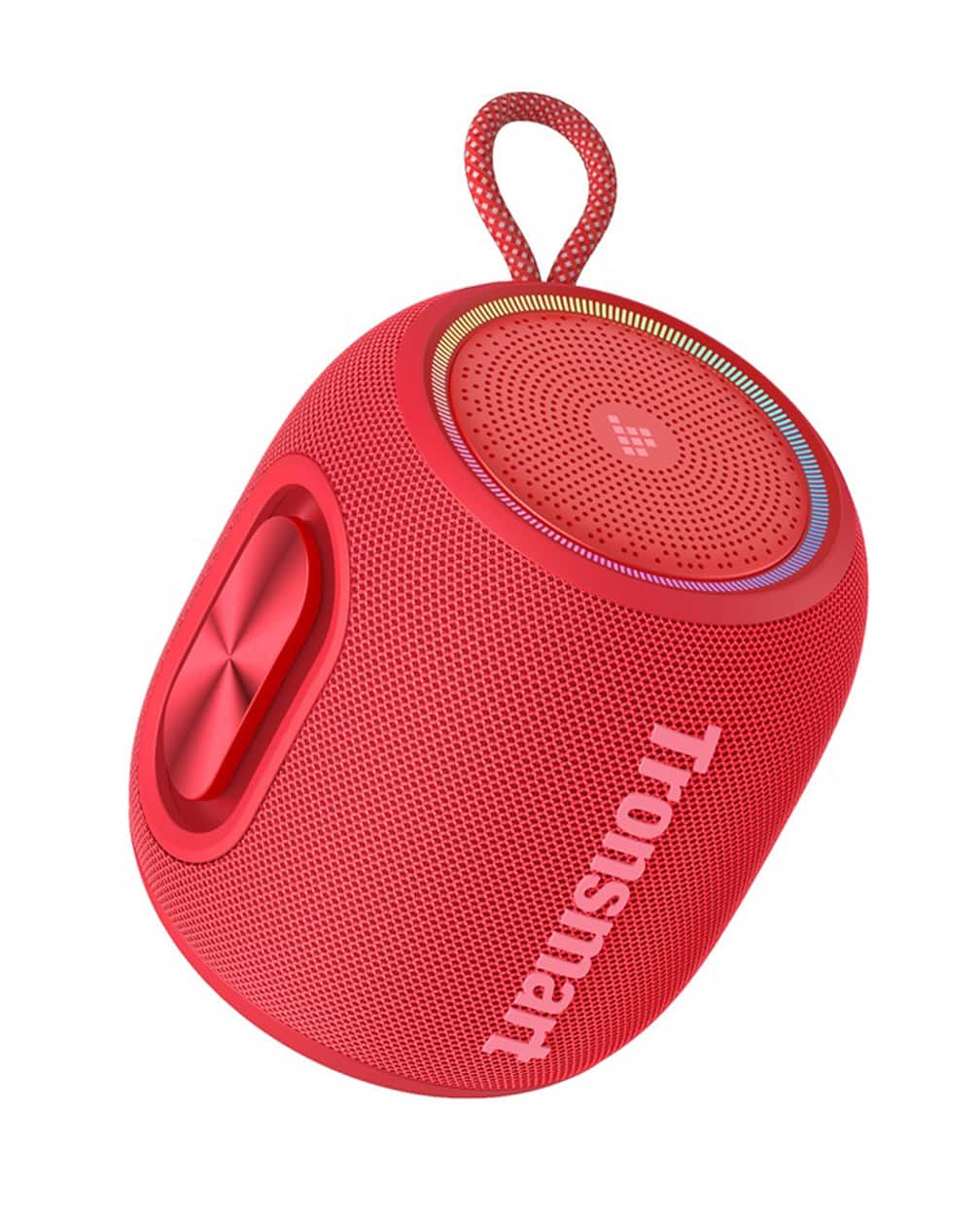 Front. Tronsmart - T8 Mini Ultra-Portable Bluetooth Speaker, 16W Big Bass, 360° Sound, IPX7 Waterproof, 20H Playtime, Custom EQ & Light - Red.