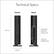 Technical Specs
FRONT
- Height: 9.27 in.
- Width: 2.25 in.
BACK
- 4 Gigabit Ethernet LAN ports
- Internet (WAN) port