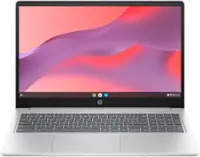 HP - 15.6" Chromebook - Intel Processor N200 - 8GB Memory - 64GB eMMC - Natural Silver - Front_Zoom