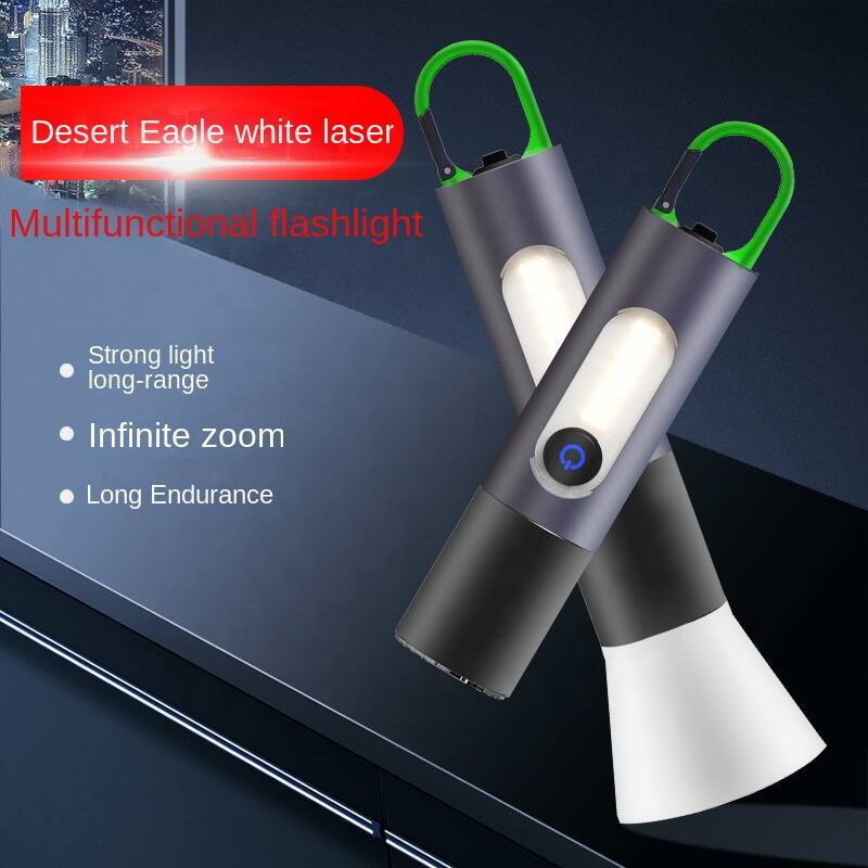 Desert Eagle white laser  
Multifunctional flashlight  

- Strong light long-range  
- Infinite zoom  
- Long Endurance