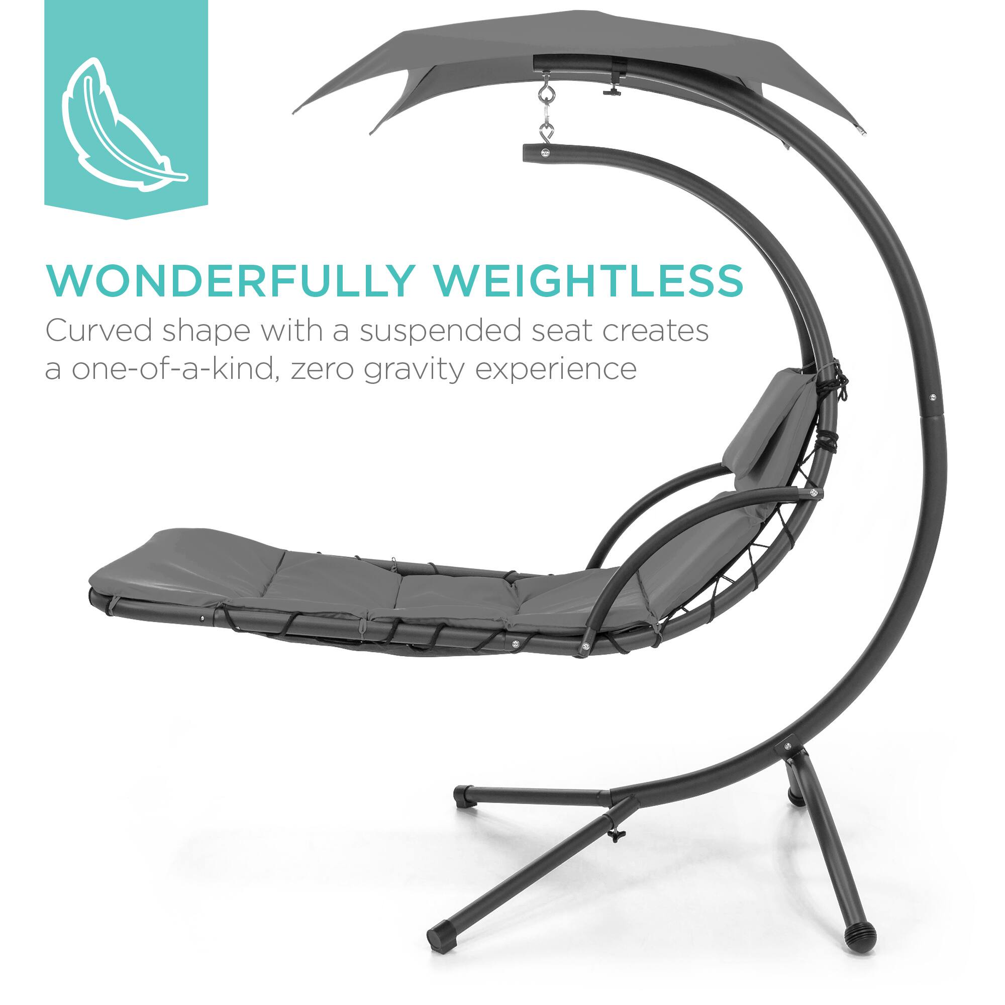 WONDERFULLY WEIGHTLESS  
Curved shape with a suspended seat creates a one-of-a-kind, zero gravity experience