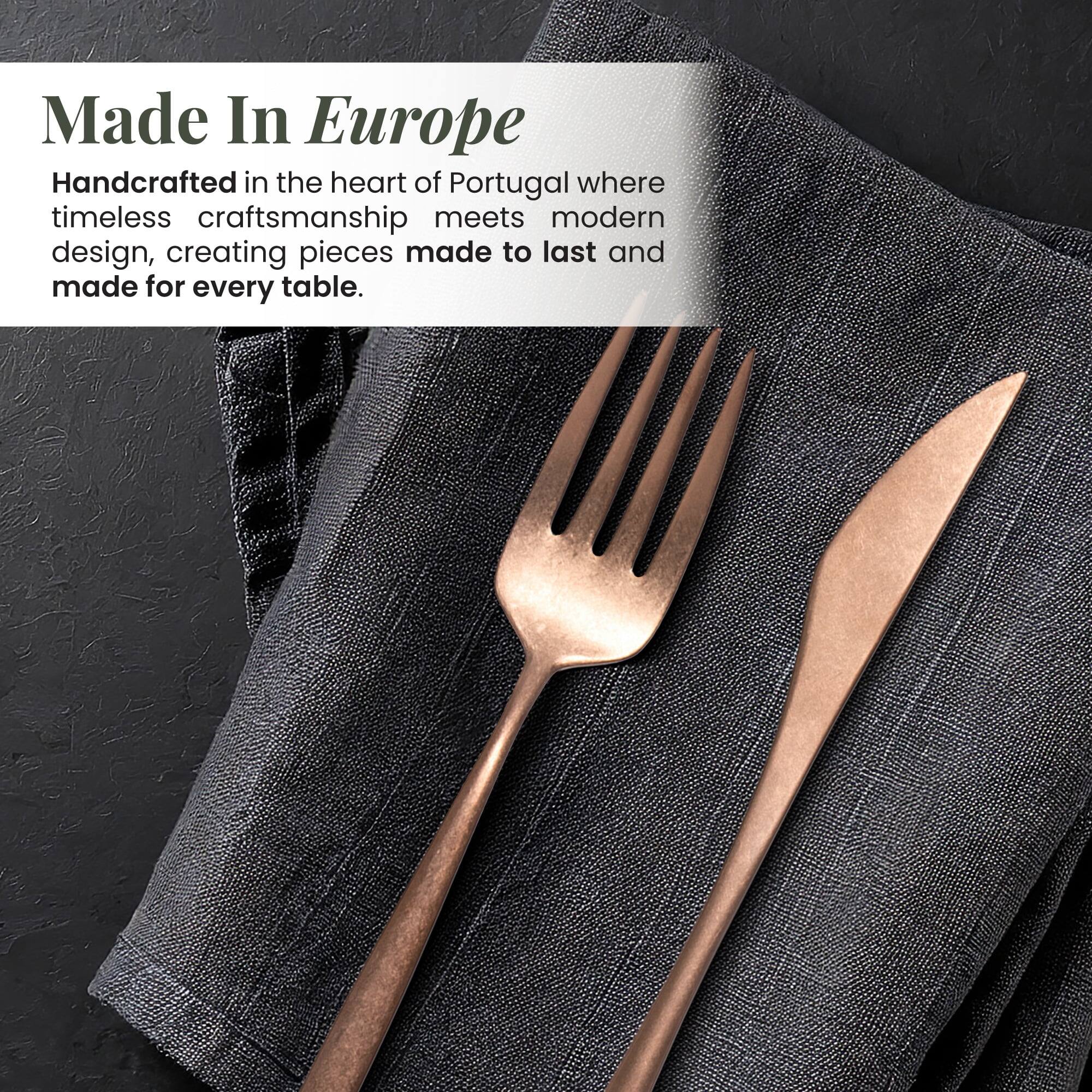 Made In Europe

Handcrafted in the heart of Portugal where timeless craftsmanship meets modern design, creating pieces made to last and made for every table.