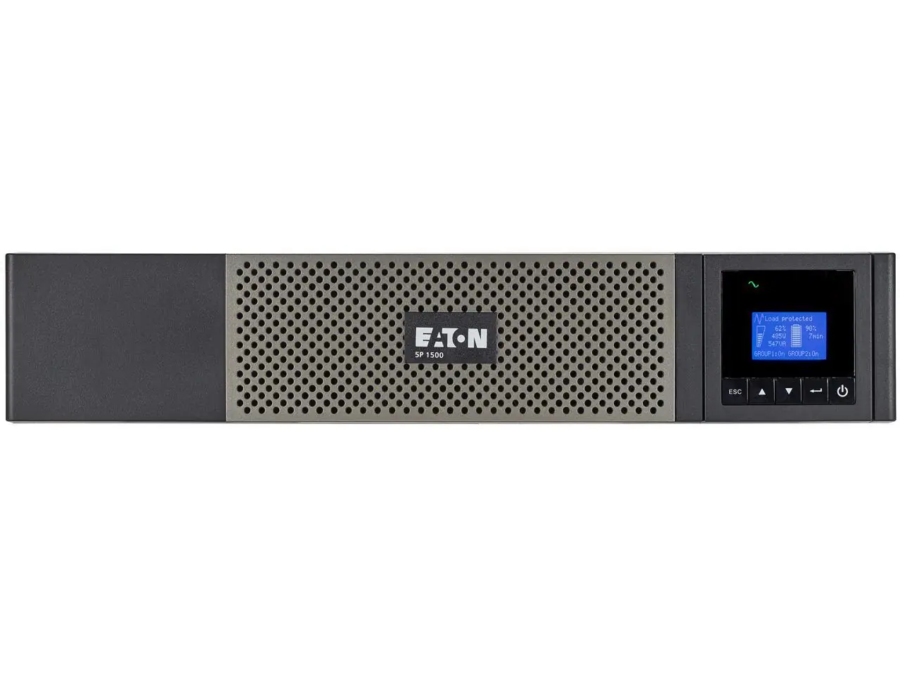Eaton - 5P1500RC 1440 VA 1100 Watts 10 Outlets 2U Rackmount Compact UPS - Black