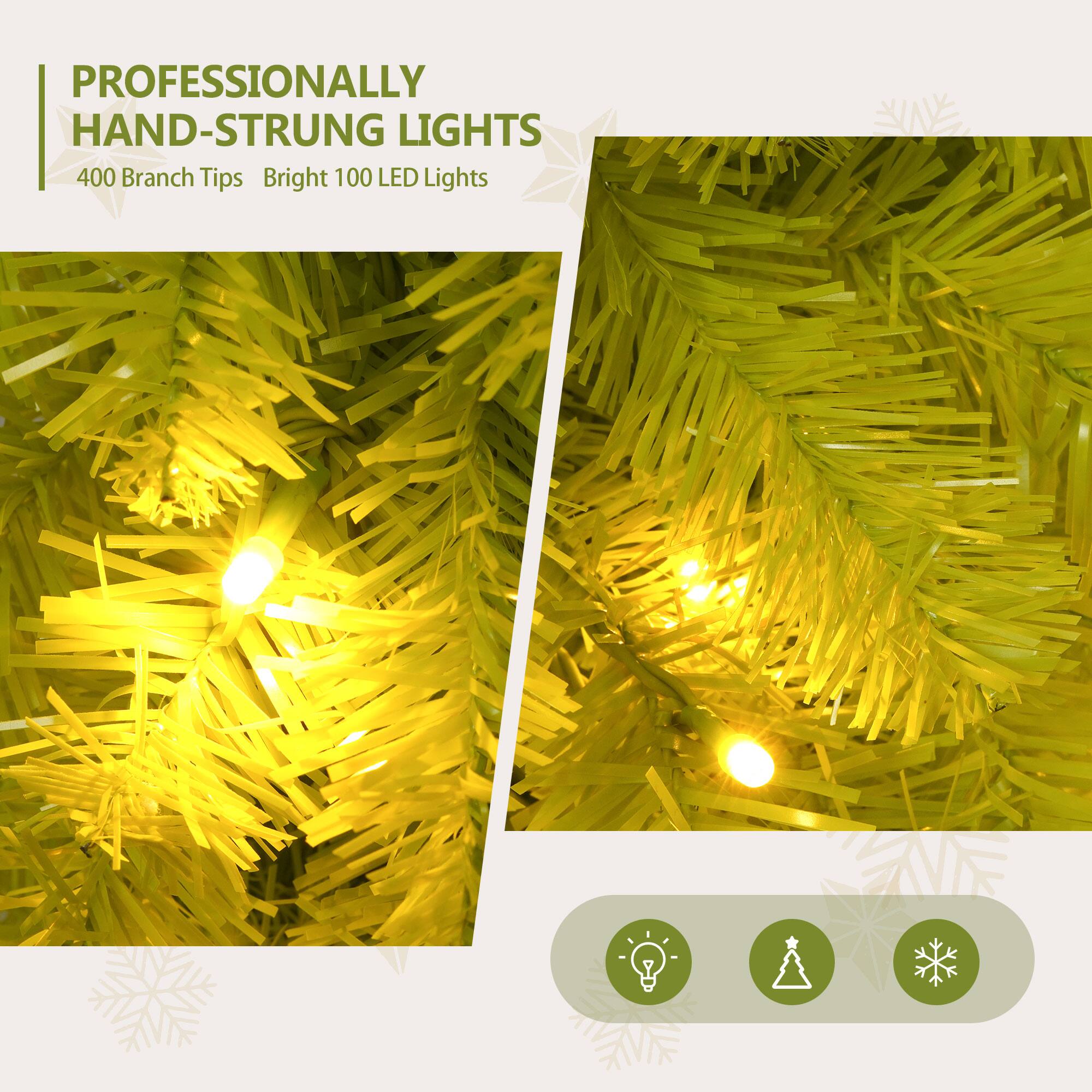 PROFESSIONALLY HAND-STRUNG LIGHTS  
400 Branch Tips Bright 100 LED Lights