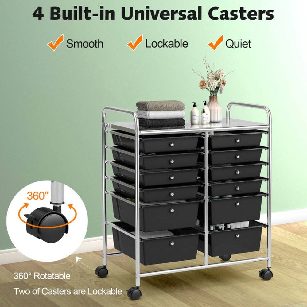 4 Built-in Universal Casters  
- Smooth  
- Lockable  
- Quiet  

360° Rotatable  
Two of Casters are Lockable