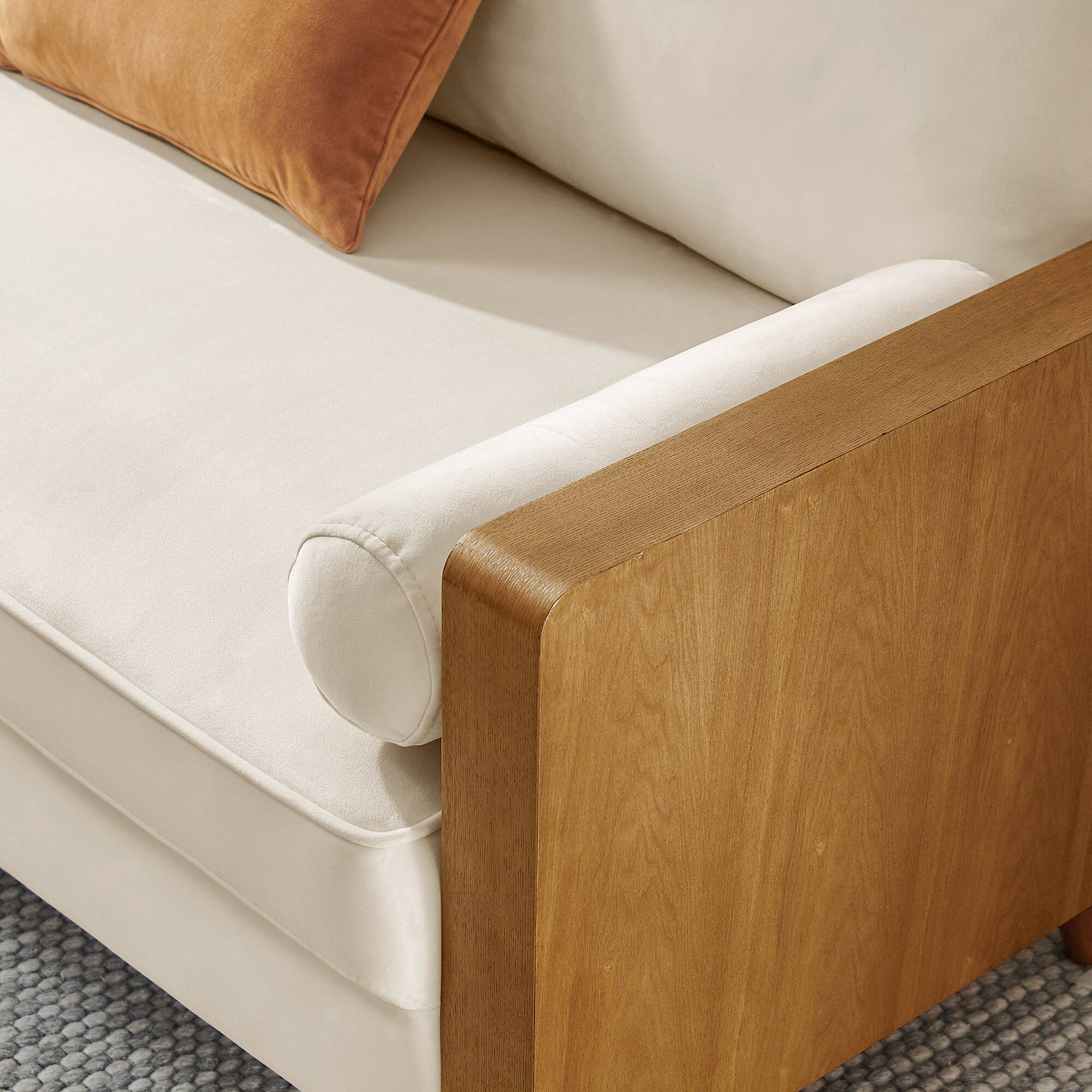 Alt View 1. Modway - Kellan Loveseat - Walnut Alabaster.
