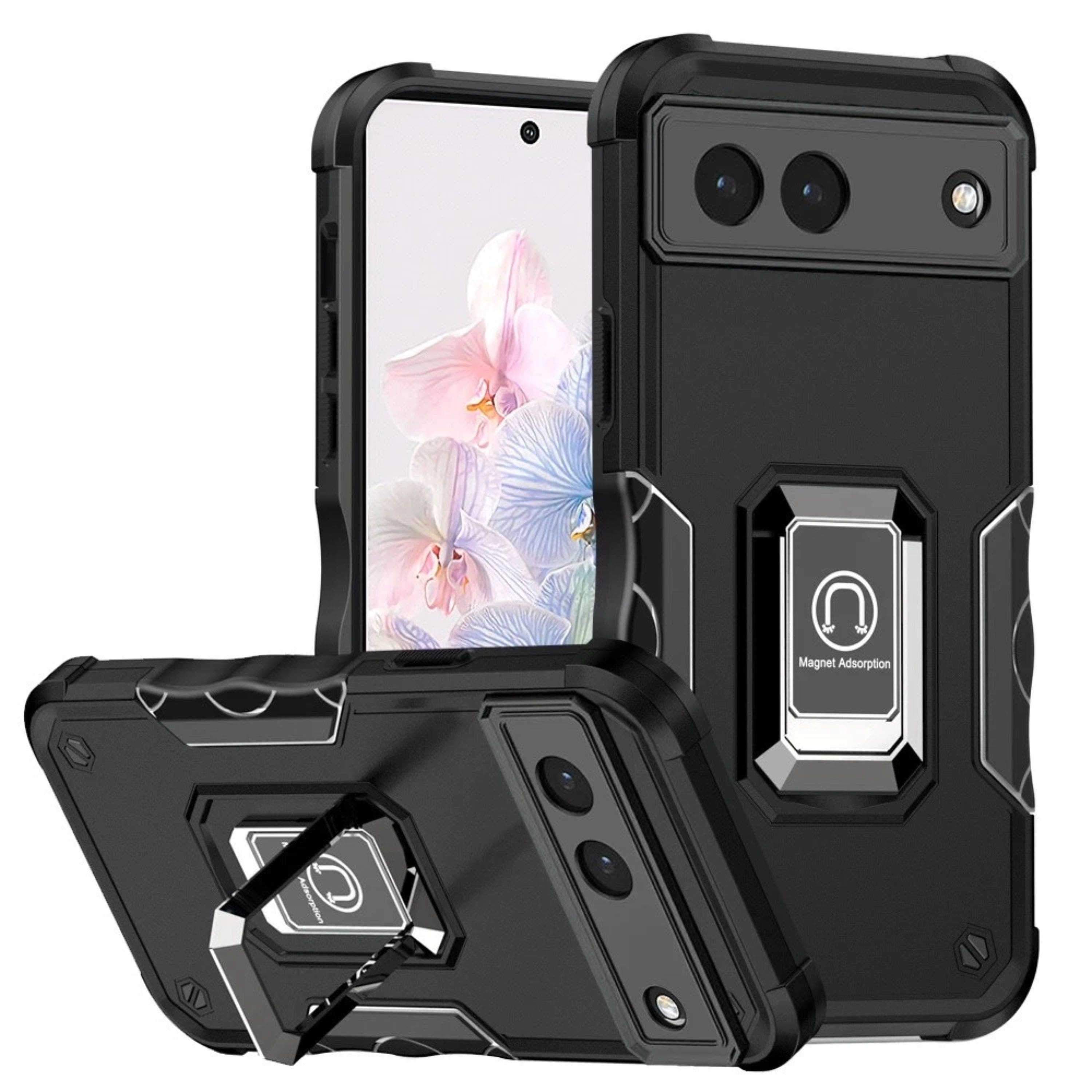 Kitcheniva - Dual-Layer Magnetic Ring Stand Grip Case For Google Pixel 7 - Black price history on PriceWatchPro