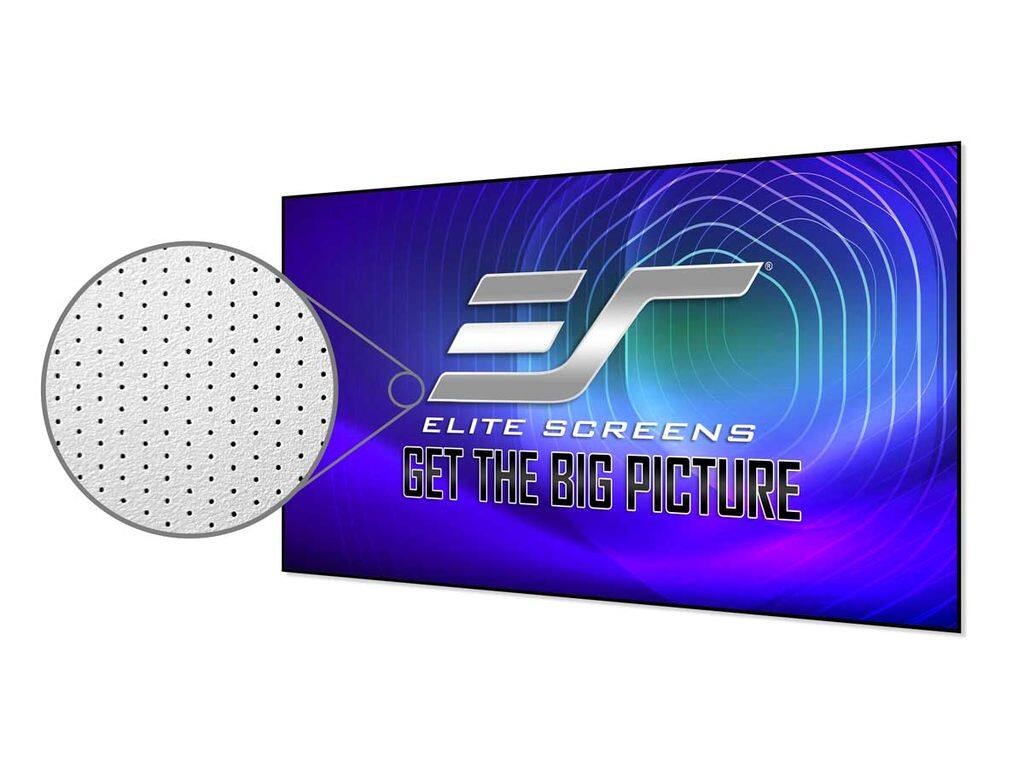 Elite Screens - Aeon CineGrey 4D AT,138" diag.,16:9-CeilingAmbientLightRejecting Acoustically Transparent Fixed Frame Screen,AR138H-ATD4 - Silver/Gray