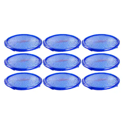 Front. Solar Sun Rings - Solar Sun Rings UV Resistant Pool Spa Heater Circular Solar Cover, Blue (9 Pack).