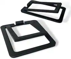 Front. Audioengine - DS1M Desktop Stands - Black.