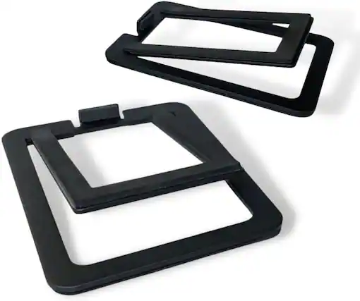 Front. Audioengine - DS1M Desktop Stands - Black.