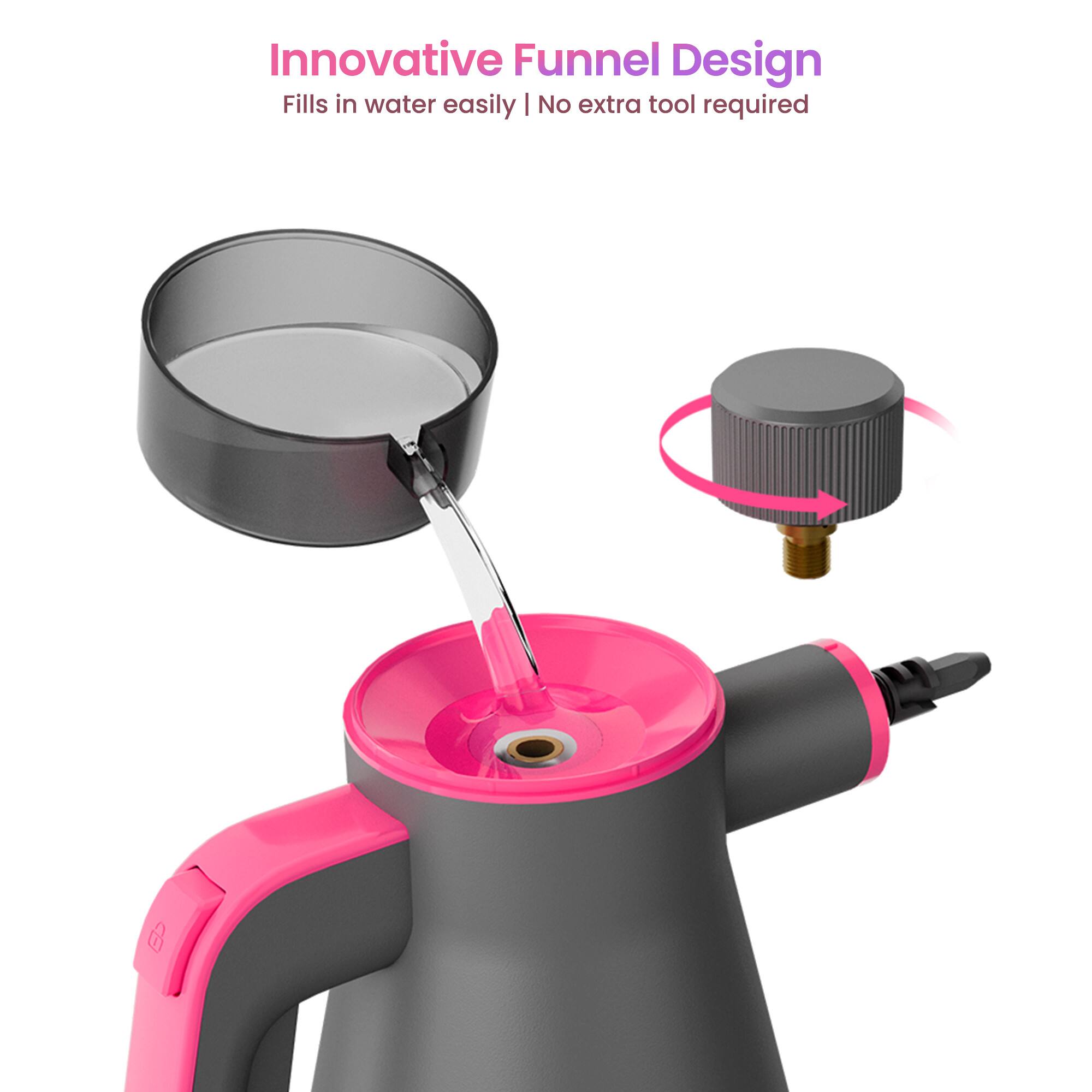 Innovative Funnel Design  
Fills in water easily | No extra tool required
