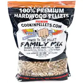 CookinPellets - Family Mix Wood Pellets for Indoor & Outdoor Smoker & Grill, 3Lbs