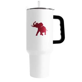 Logo Brands - Alabama Crimson Tide 40oz. Travel Tumbler with Handle - White