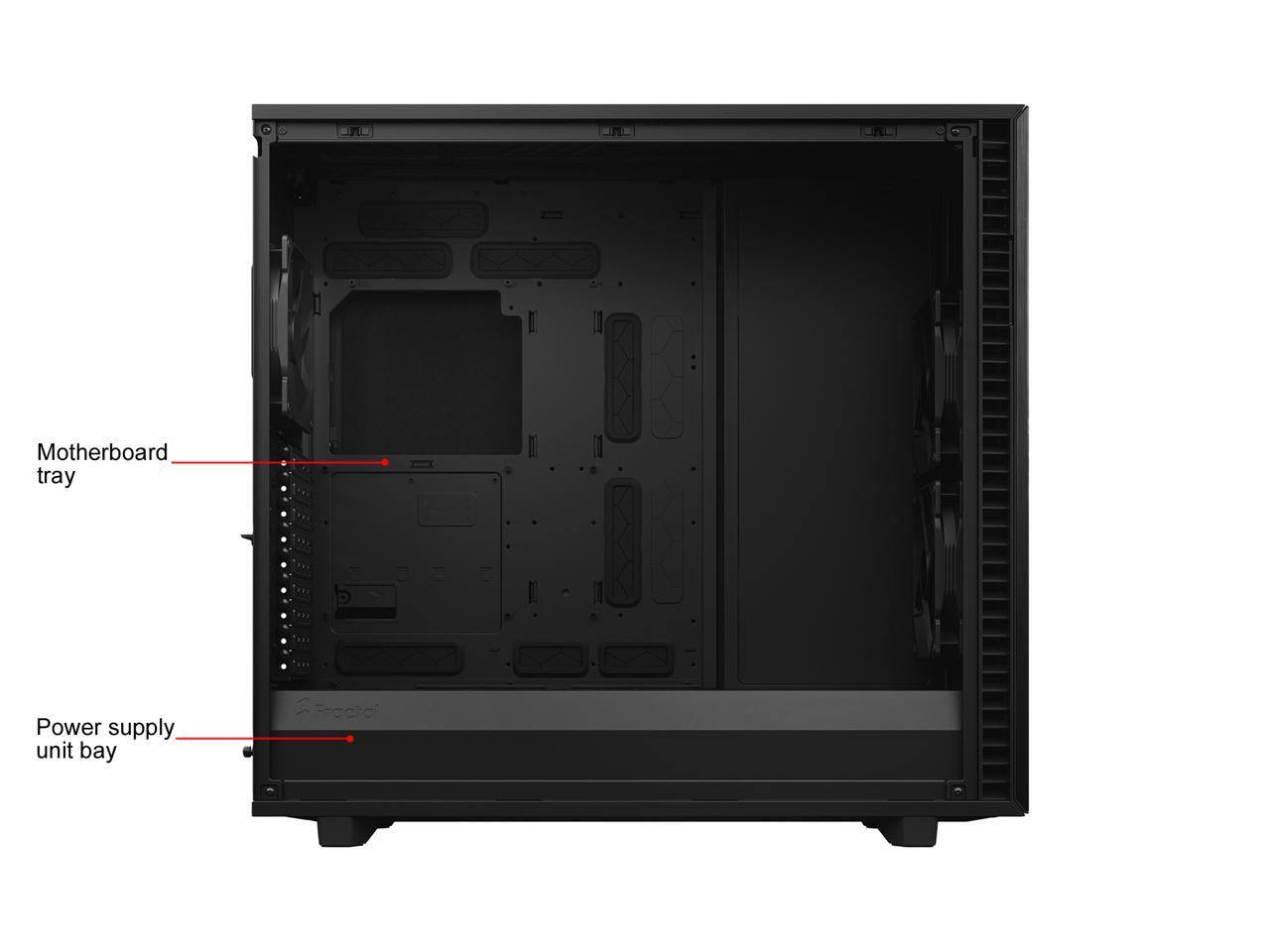 Motherboard tray  
Power supply unit bay
