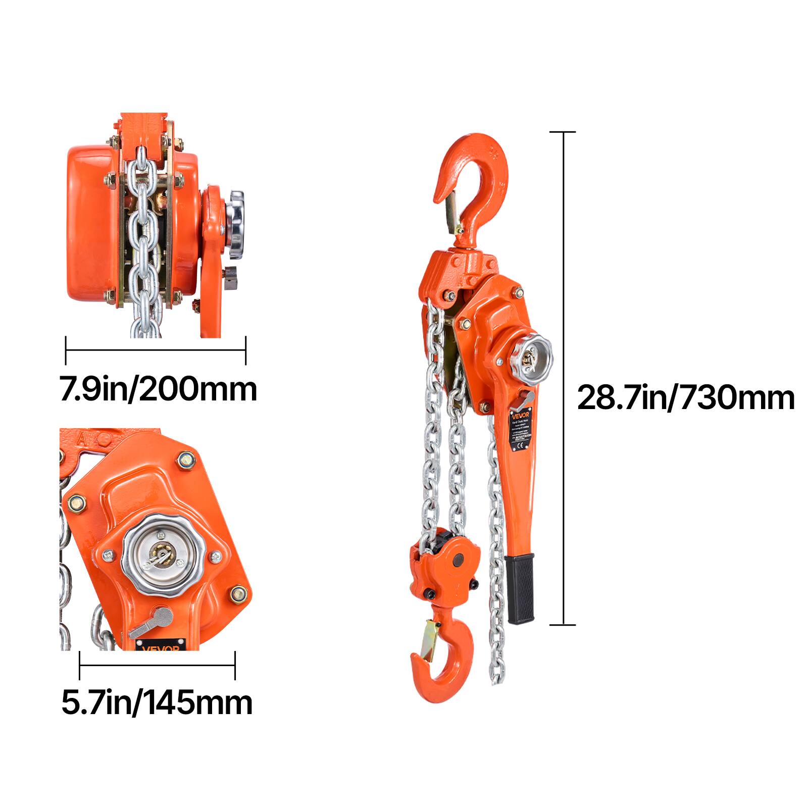 7.9in/200mm  
28.7in/730mm  
5.7in/145mm