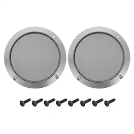 Unique Bargains - 2pcs Speaker Grill Mesh Metal Woofer Guard Protector ABS Frame with Screws for Home Audio Car Speaker - Black
