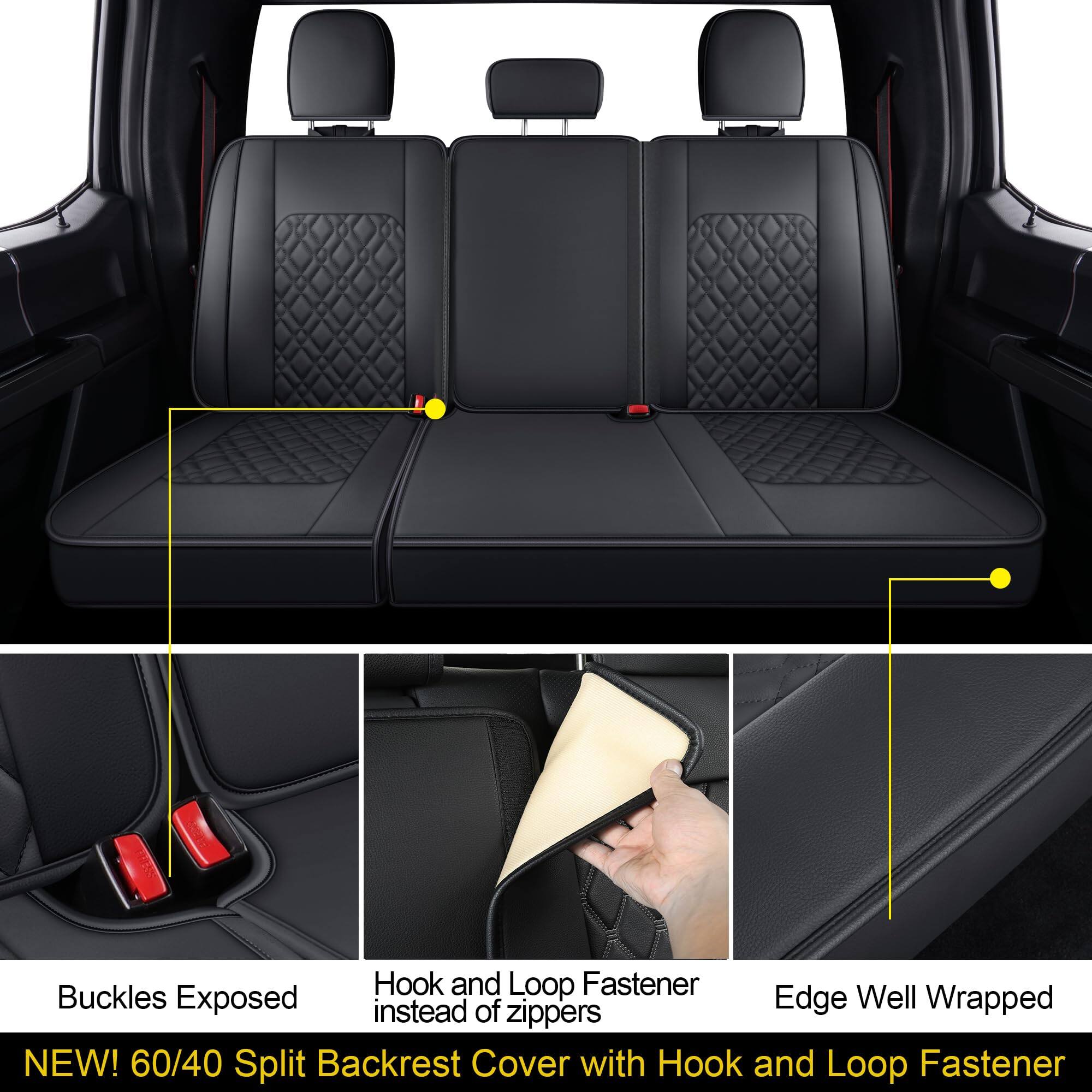 Hook and Loop Fastener Buckles Exposed Edge Well Wrapped instead of zippers NEW! 60/40 Split Backrest Cover with Hook and Loop Fastener

Buckles Exposed

Hook and Loop Fastener instead of zippers

Edge Well Wrapped

NEW! 60/40 Split Backrest Cover with Hook and Loop Fastener