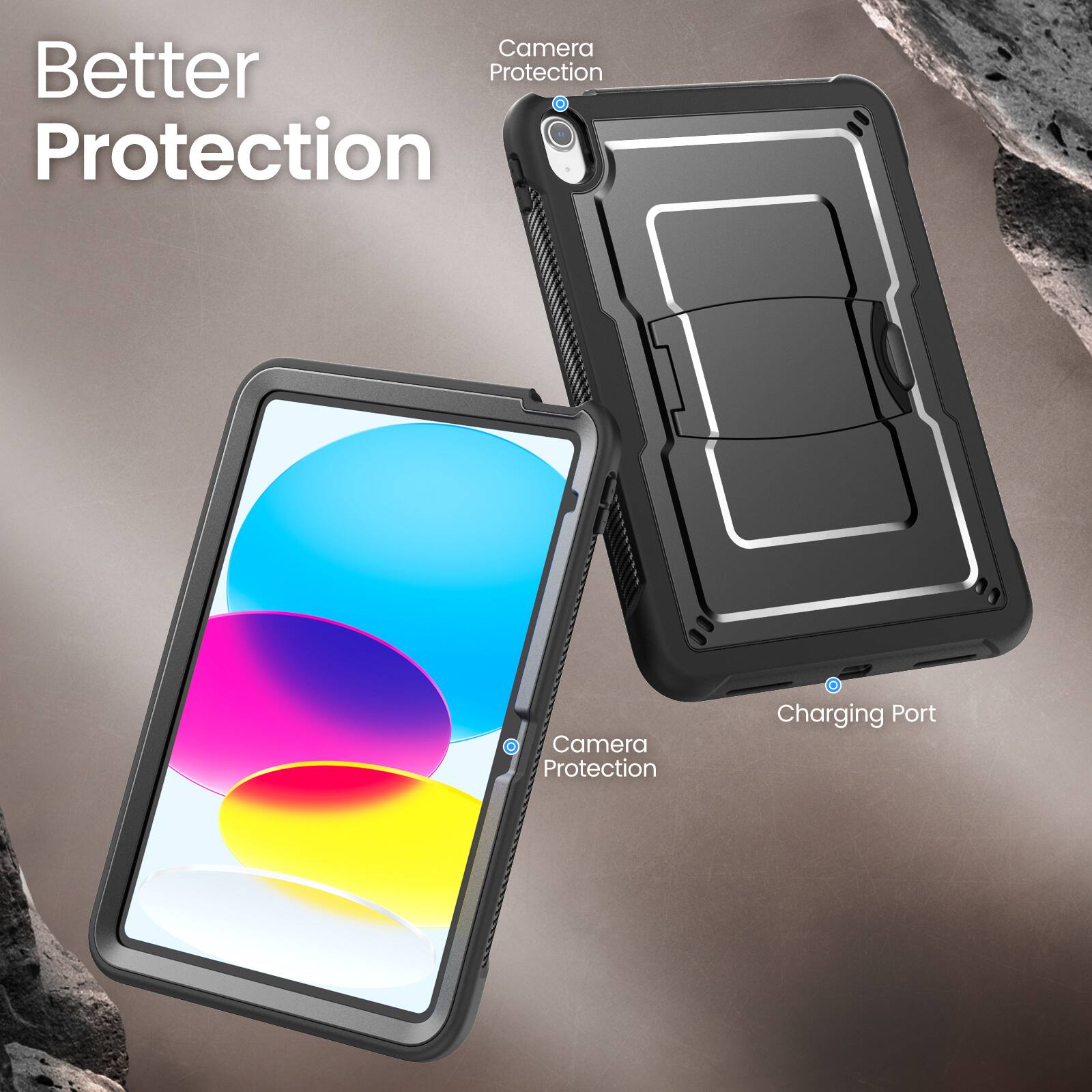 Better Protection

Camera Protection

Charging Port