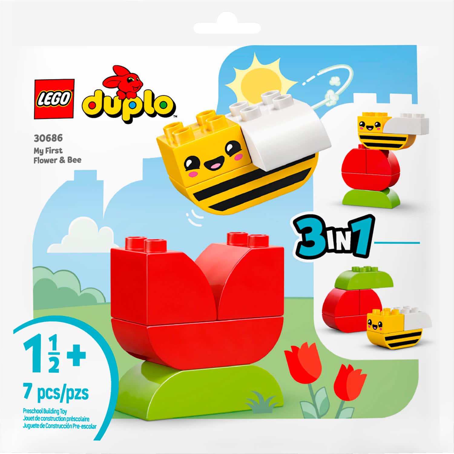 LEGO duplo 30686 My First Flower & Bee 3IN1 1 1 2 + 7 pcs/pzs Preschool Building Toy Jouet de construction prscolaire Juguete de Construccin Pre-escolar