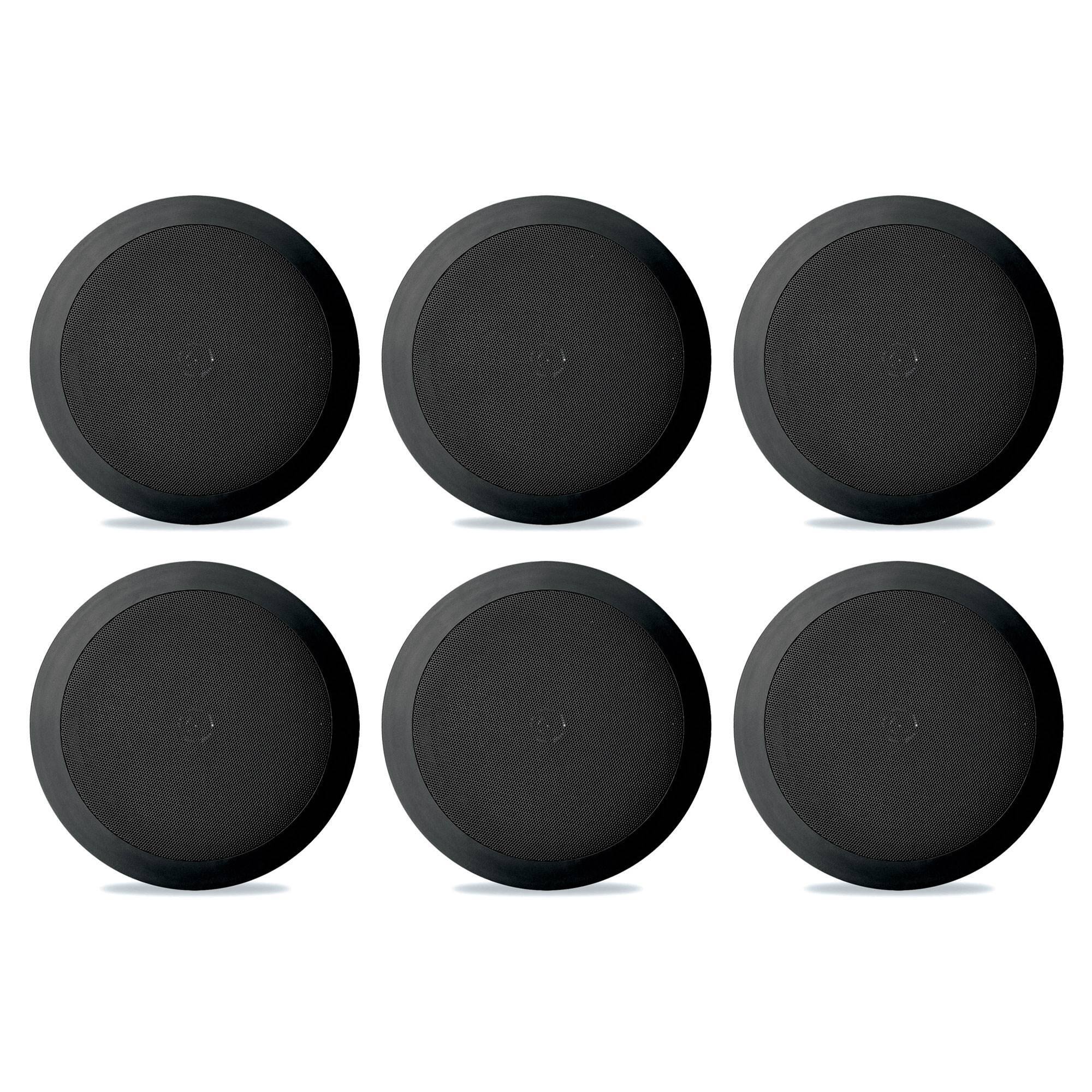 Alt View 2. Pyle - Pyle PDIC51RDBK 5.25 Inch 150 Watt Black In-Ceiling Flush Speakers (6 Pack) - Black.